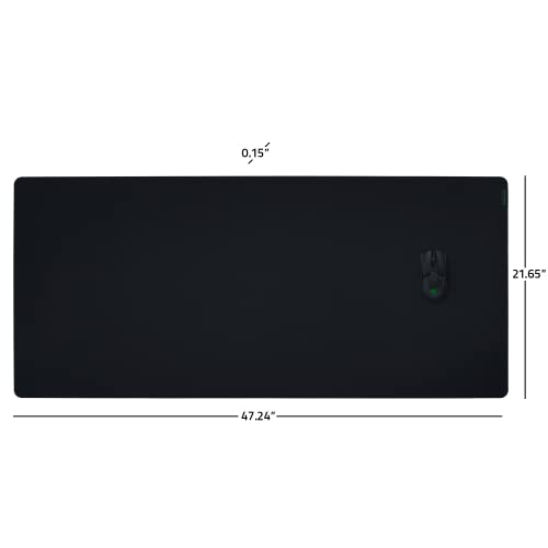 Classic Black Desk Mat with Non-Slip Base