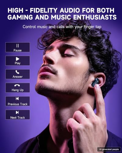 Wireless Gaming Earbuds with 2.4GHz USB-C Dongle