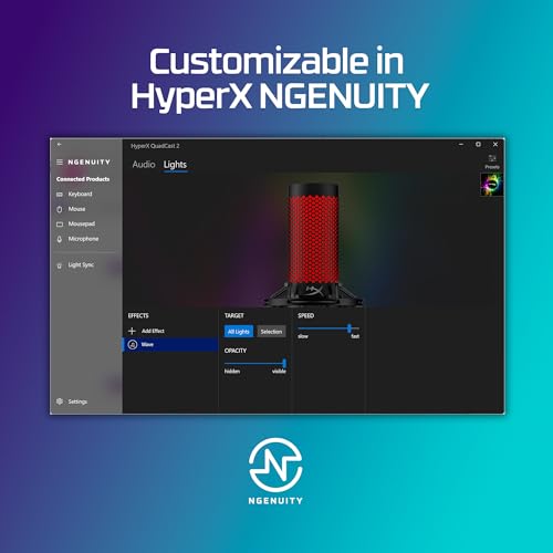 USB Gaming Microphone with LED & Shock Mount