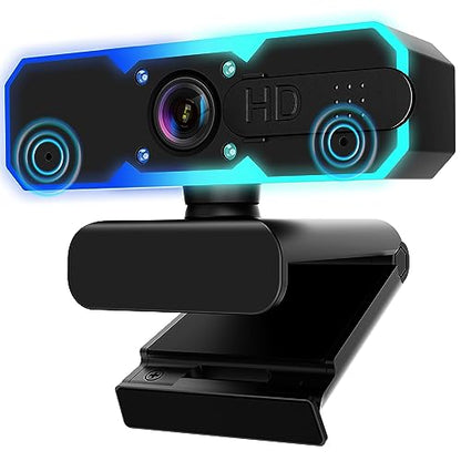 NBPOWER 1080P 60FPS Webcam with RGB Fill Light