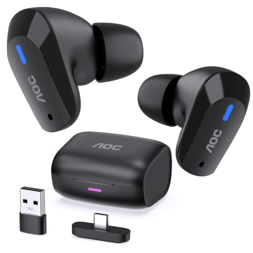 Wireless Gaming Earbuds with 2.4GHz USB-C Dongle