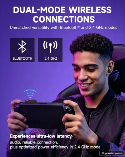 Wireless Gaming Earbuds with 2.4GHz USB-C Dongle