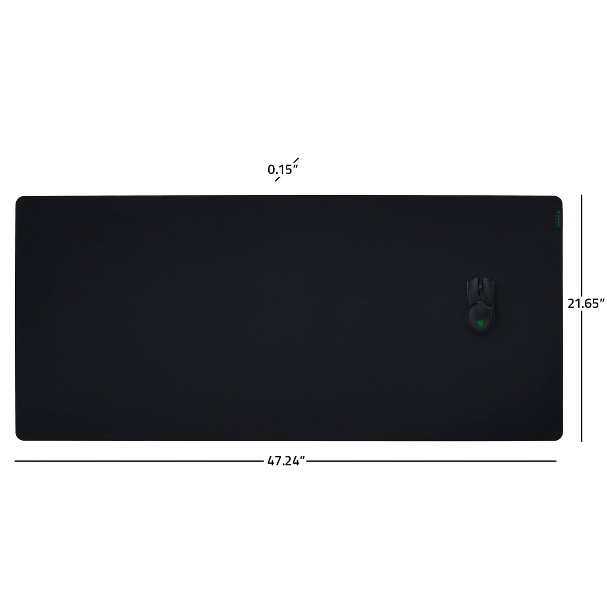 Classic Black Desk Mat with Non-Slip Base