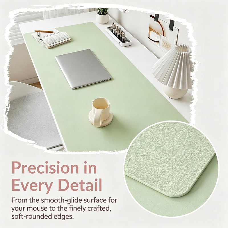 Waterproof PU Leather Desk Pad with Non-Slip Base