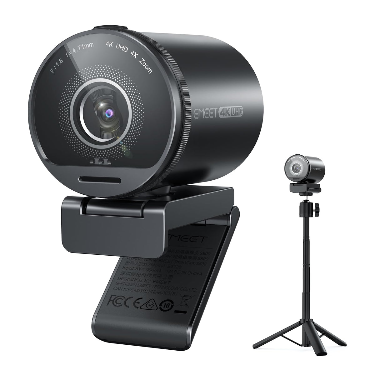 EMEET S600 4K Webcam with Sony Sensor & Fill Light