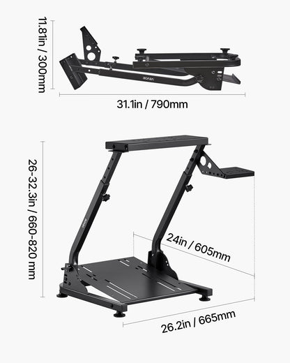 Adjustable Racing Wheel Stand for Driving Simulators
