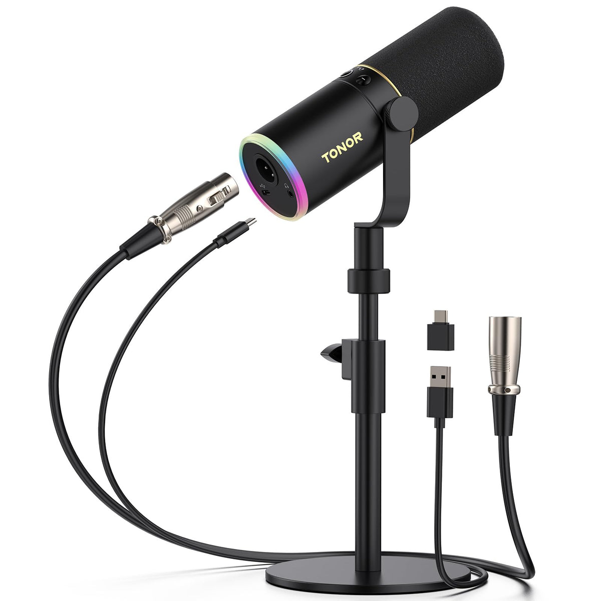 Dynamic USB & XLR Podcast Microphone with Mute