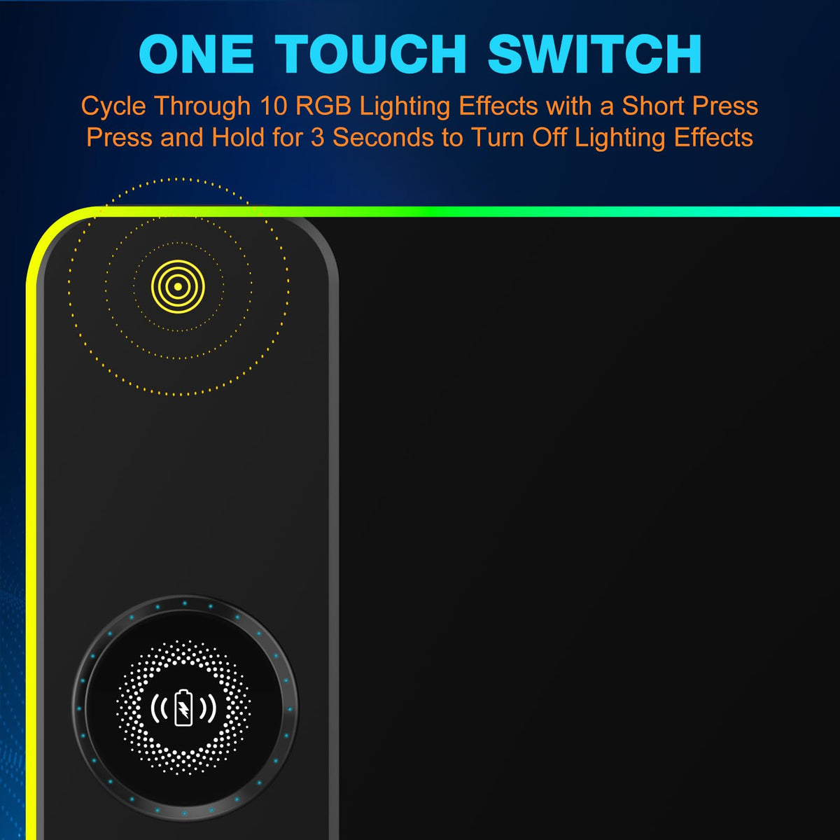 RGB Mouse Pad with 15W Magnetic Wireless Charging