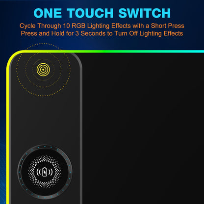 RGB Mouse Pad with 15W Magnetic Wireless Charging