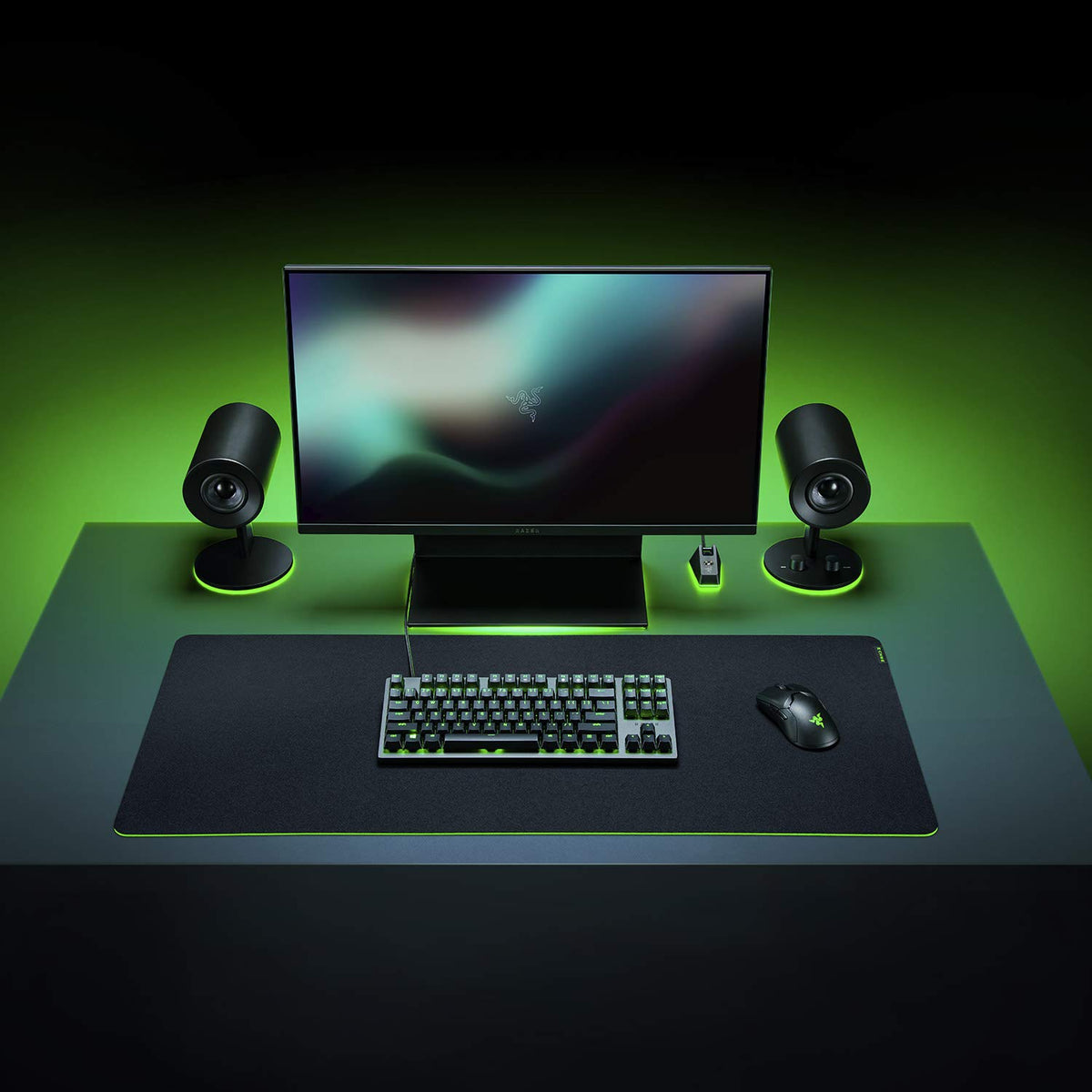 Classic Black Desk Mat with Non-Slip Base