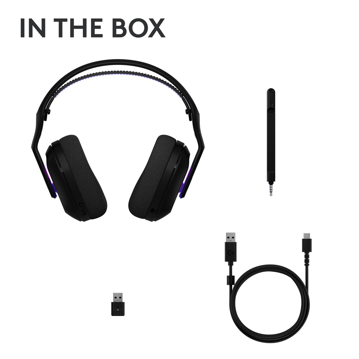 Wireless Gaming Headset with RGB & Wideband Mic
