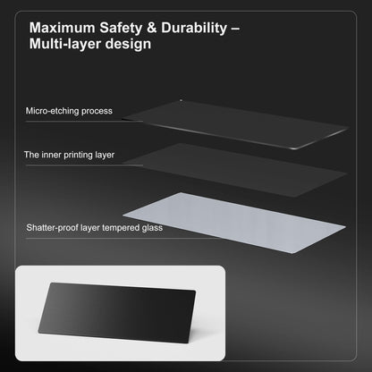 Large Glass Gaming Mouse Pad with Sandblasted Surface