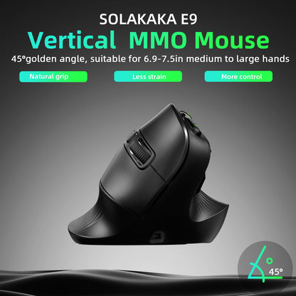 Ergonomic Wireless MMO Gaming Mouse with 10 Buttons