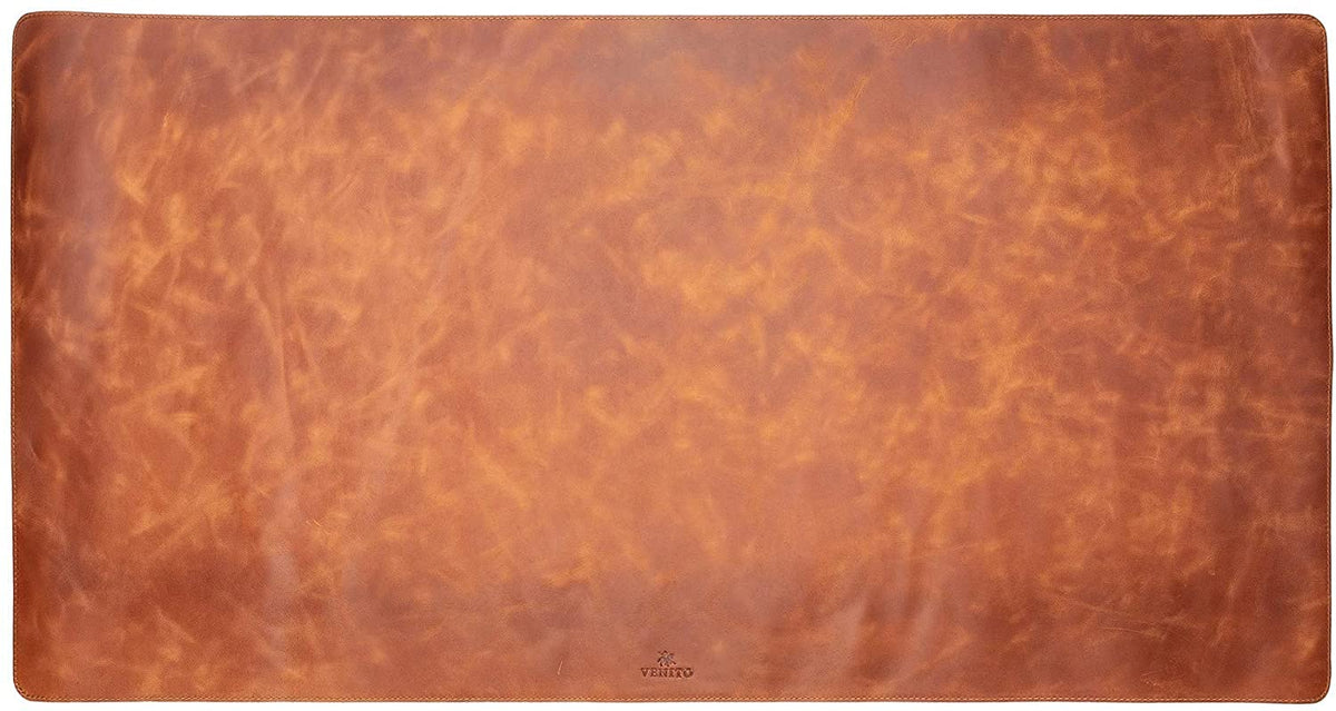 Premium Leather Desk Mat – Large 36 × 19 Inch