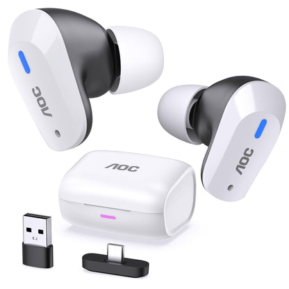 Wireless Gaming Earbuds with 2.4GHz USB-C Dongle