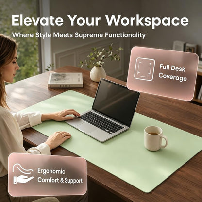 Waterproof PU Leather Desk Pad with Non-Slip Base