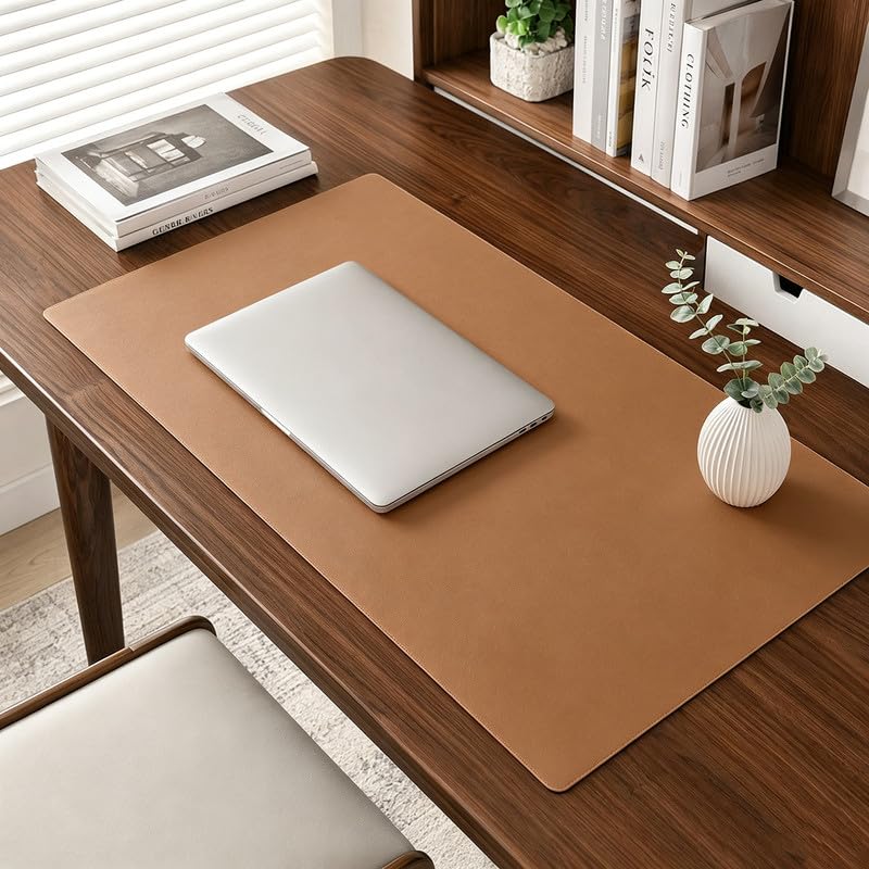 Waterproof PU Leather Desk Pad with Non-Slip Base