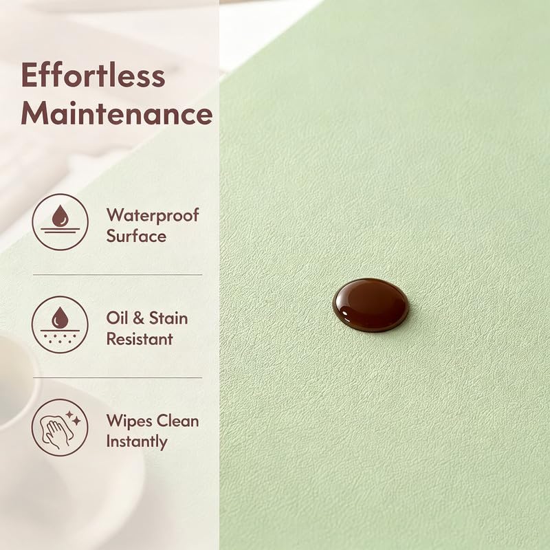 Waterproof PU Leather Desk Pad with Non-Slip Base