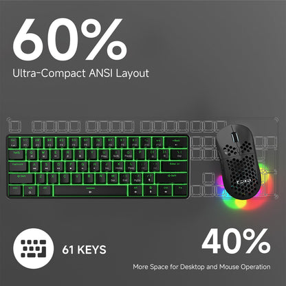 TMKB 60% Compact Mechanical Gaming Keyboard