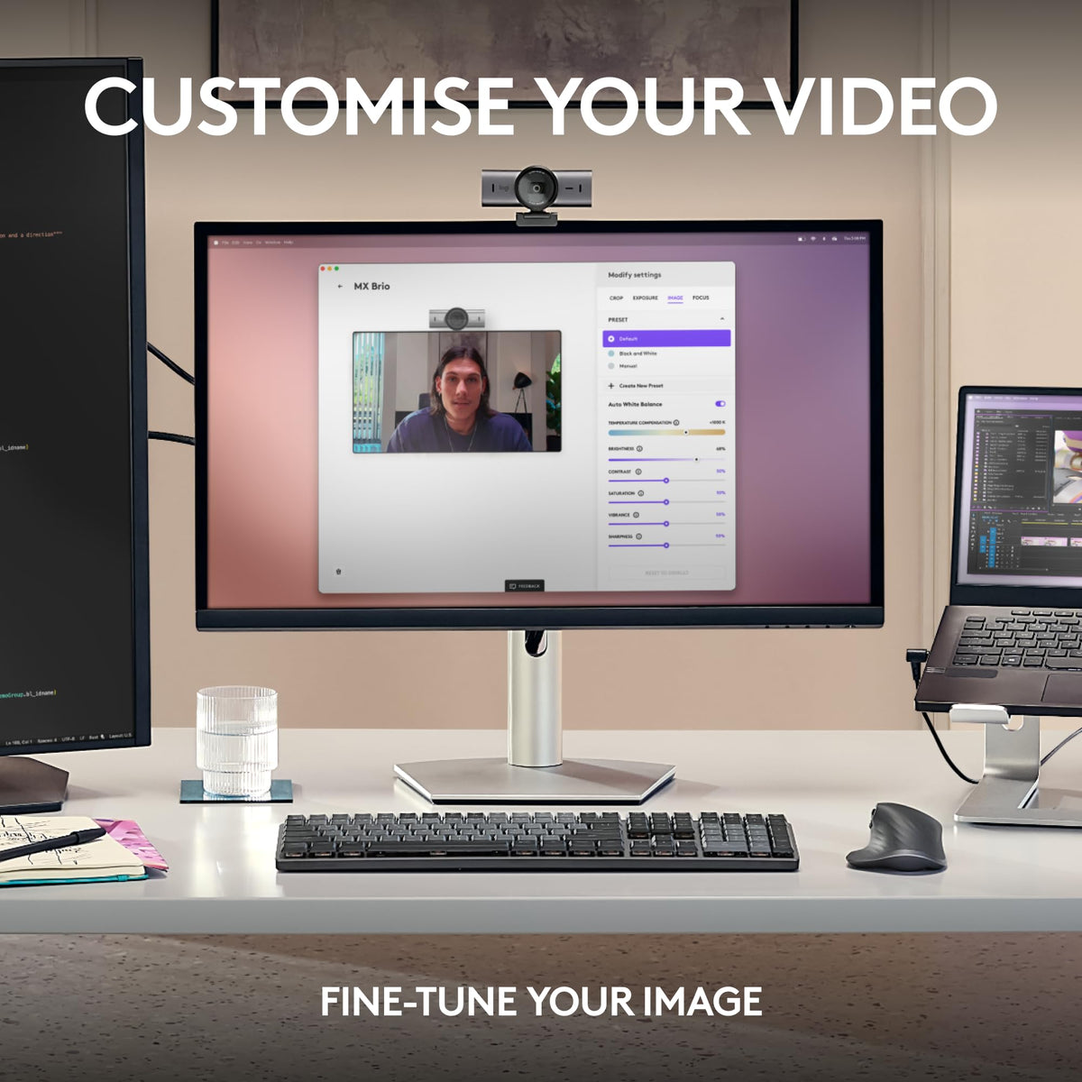 Logitech MX Brio 4K Webcam with 60 FPS Video