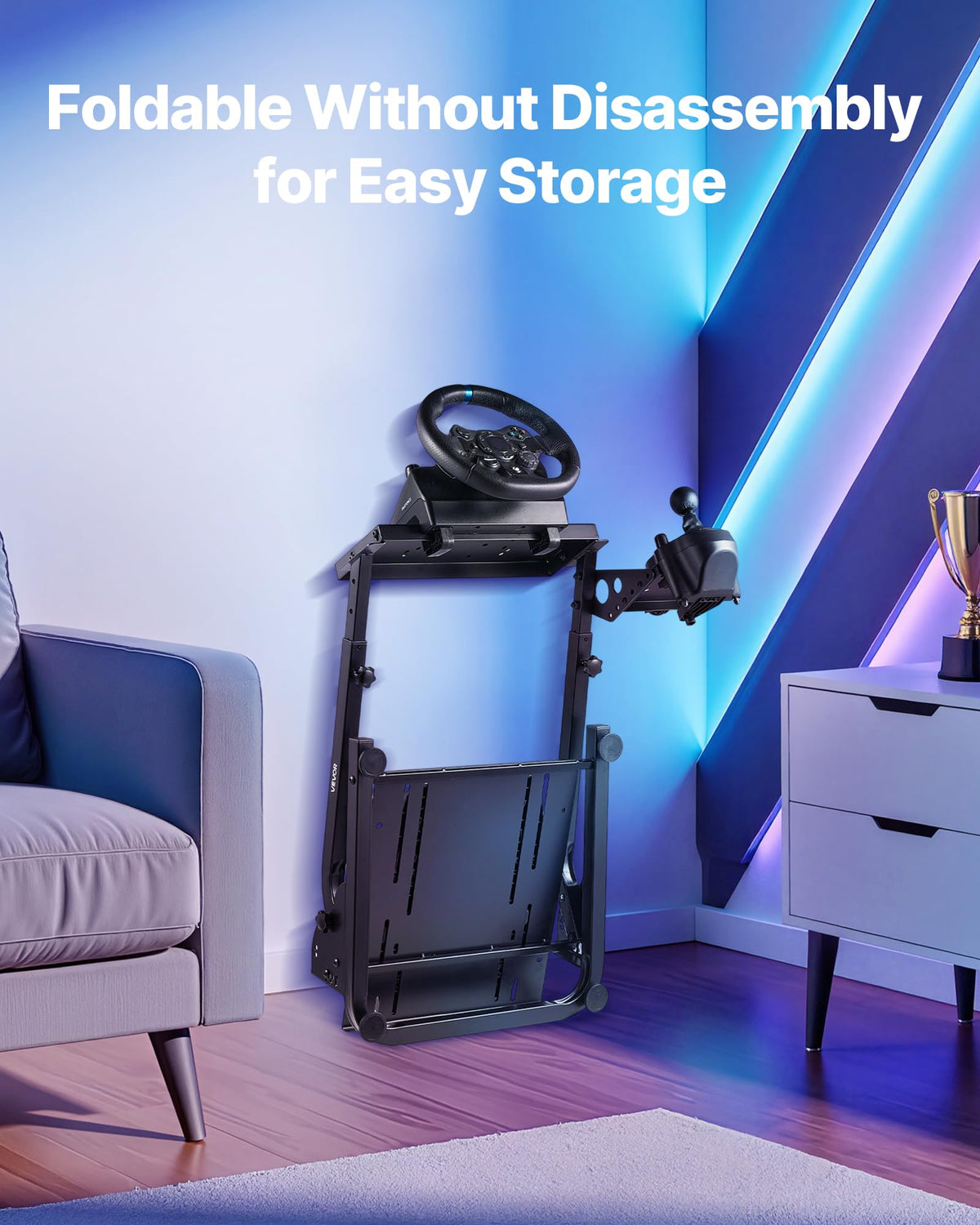 Adjustable Racing Wheel Stand for Driving Simulators