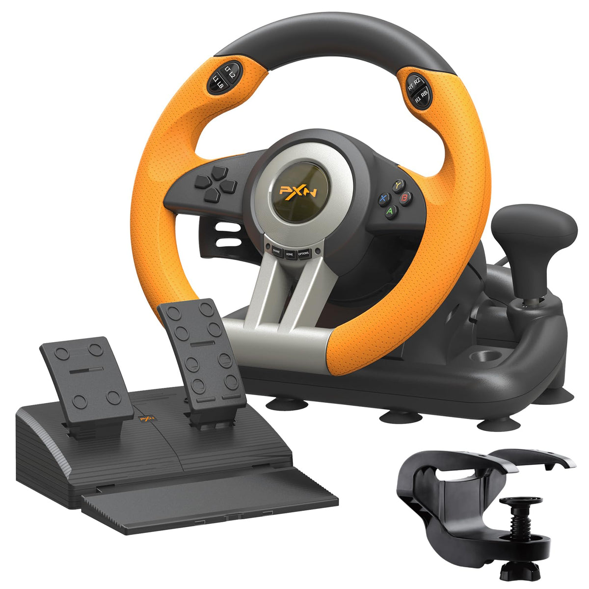 Racing Wheel & Pedal Set for Console and PC