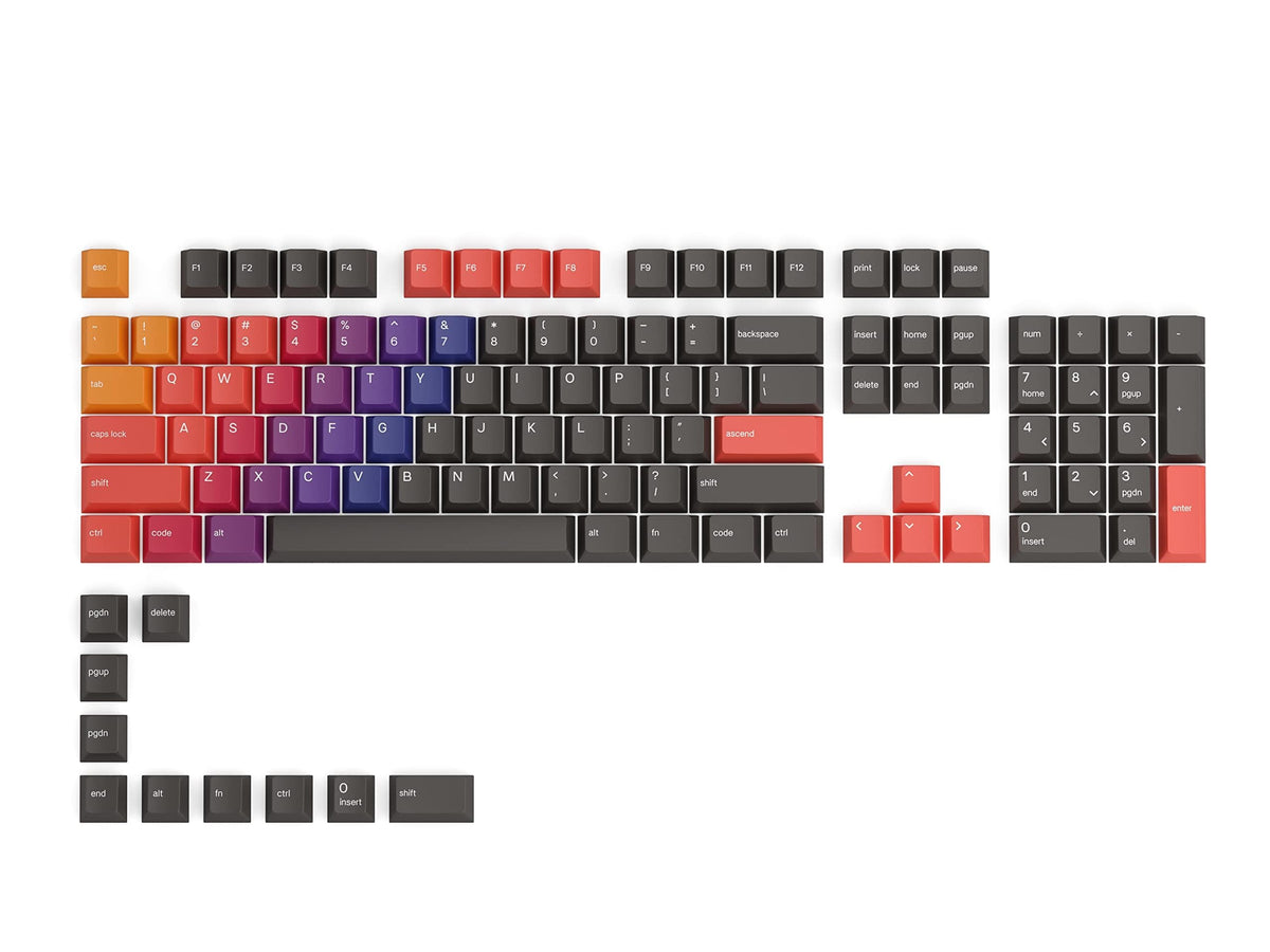 114-Key PBT Keycap Set with Dye-Sublimated Legends