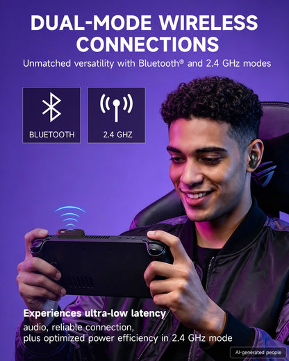 Wireless Gaming Earbuds with 2.4GHz USB-C Dongle