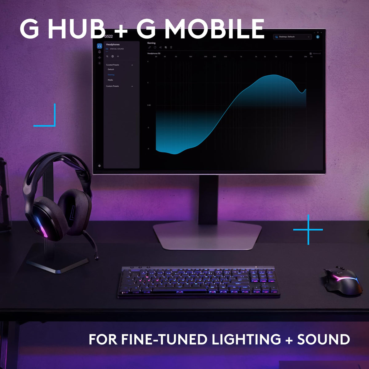 Wireless Gaming Headset with RGB & Wideband Mic