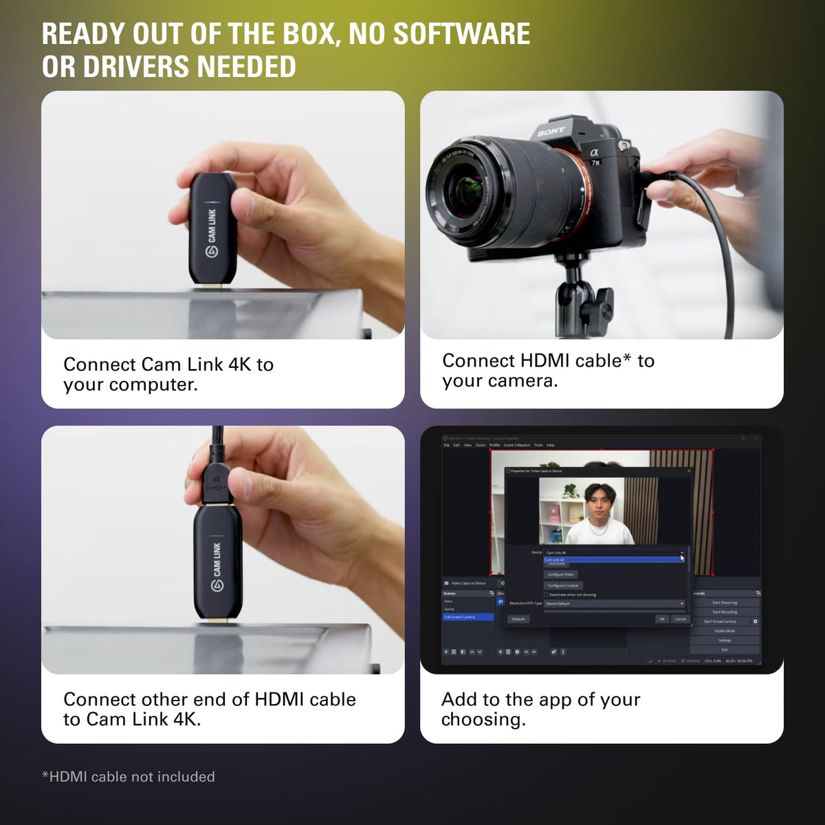 Elgato Cam Link 4K Camera Capture Card
