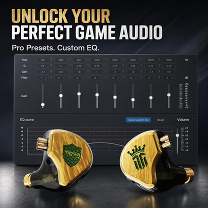 Hybrid Gaming IEMs with Mic & Custom EQ Control