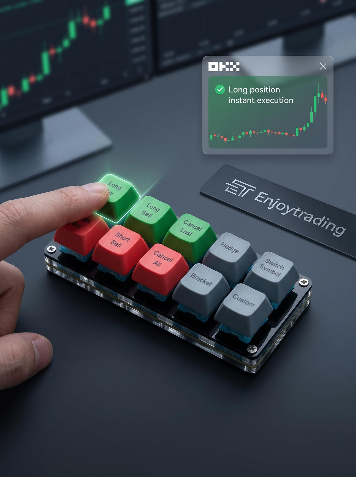 Trading Keyboard with One-Touch Order Controls