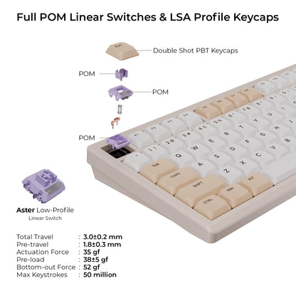 Chilkey ND75 LP 75% Low-Profile Wireless Keyboard