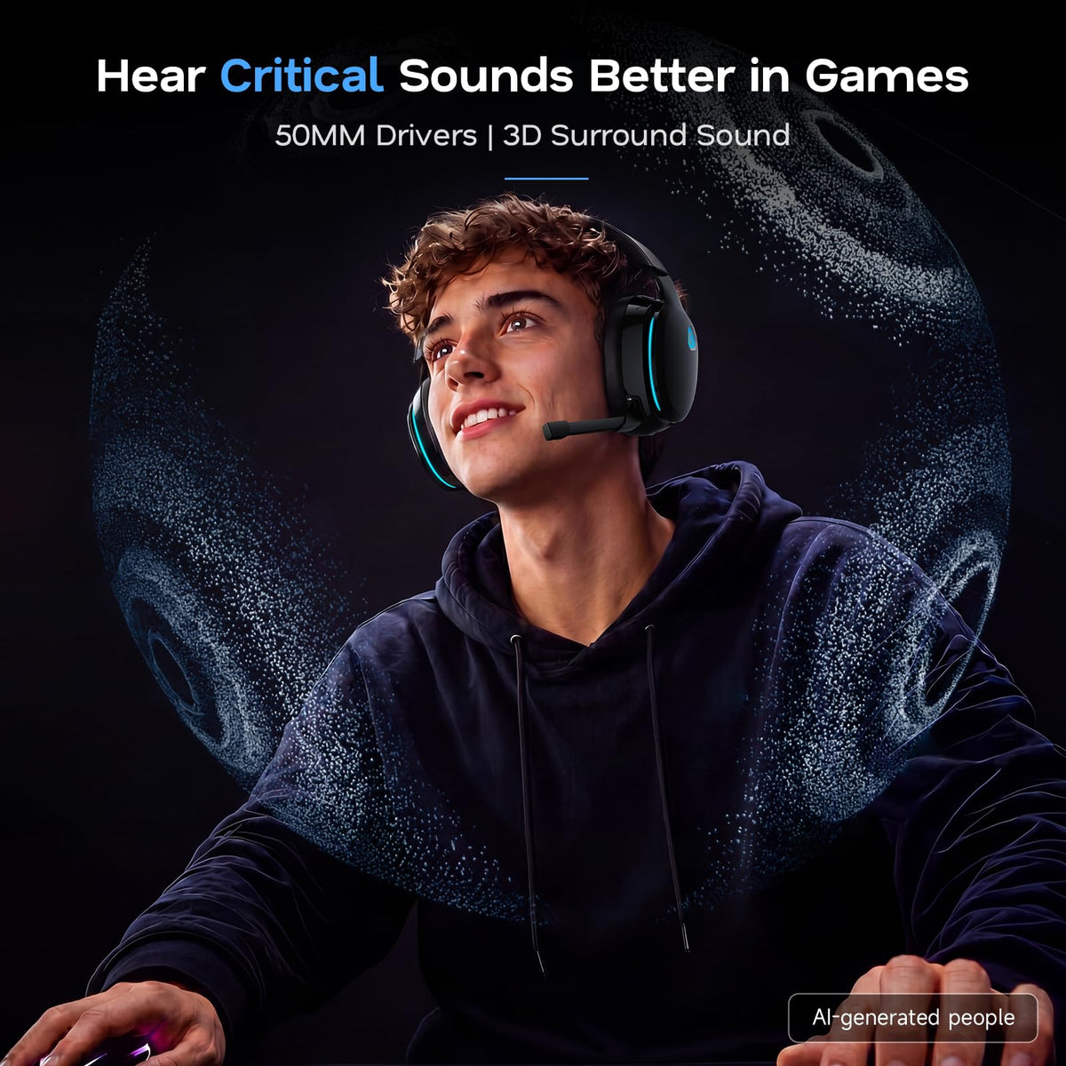 2.4GHz Wireless Gaming Headset for Console & PC