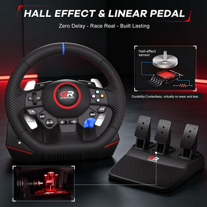 Multi-Platform Racing Steering Wheel for Console & PC