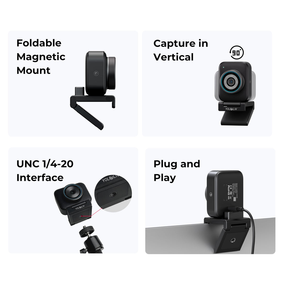YoloLiv YoloCam S3 4K Bluetooth Streaming Webcam