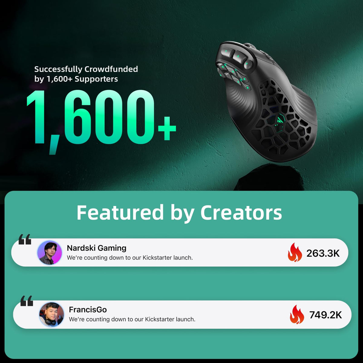 Ergonomic Wireless MMO Gaming Mouse with 10 Buttons