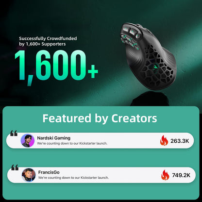 Ergonomic Wireless MMO Gaming Mouse with 10 Buttons