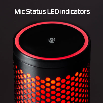 USB Gaming Microphone with LED & Shock Mount