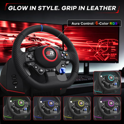Multi-Platform Racing Steering Wheel for Console & PC