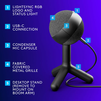 Logitech G Yeti Orb RGB USB Gaming Microphone