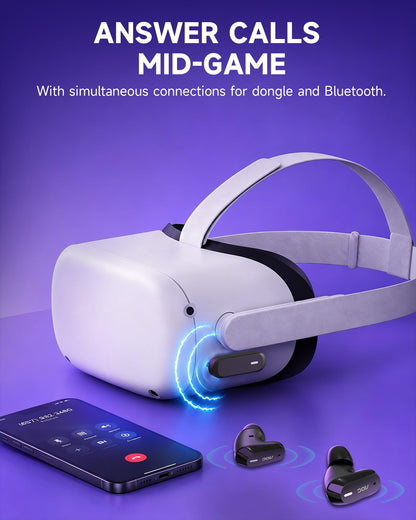 Wireless Gaming Earbuds with 2.4GHz USB-C Dongle