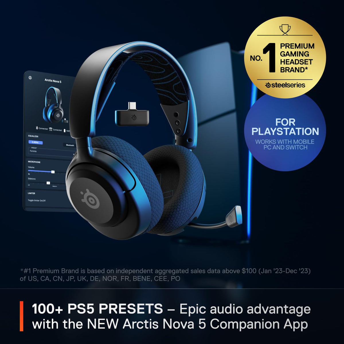 Wireless Gaming Headset with Multi-System Support