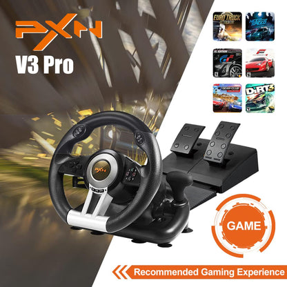 Racing Wheel & Pedal Set for Console and PC