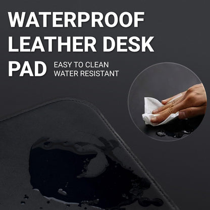 Vegan Leather Desk Mat with Ergonomic Wrist Rest