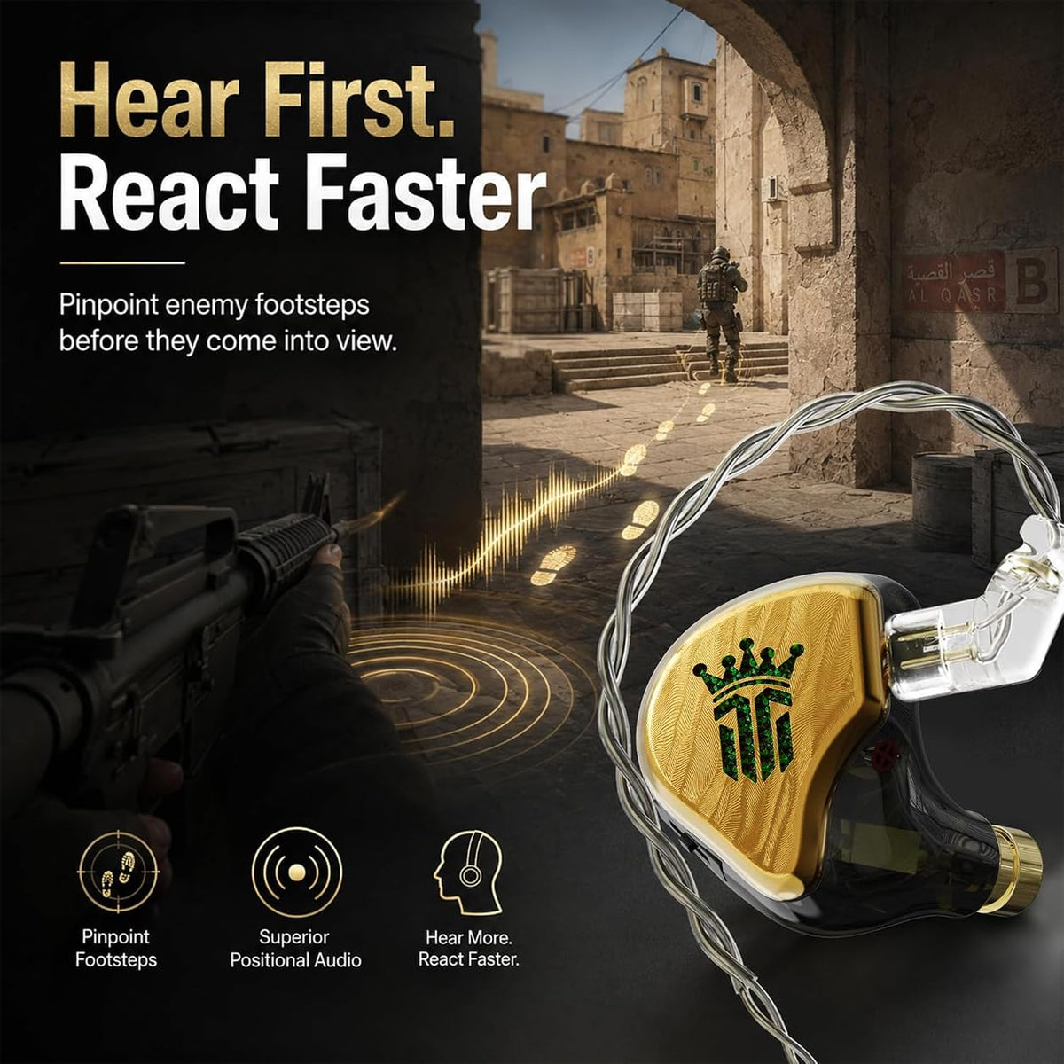 Hybrid Gaming IEMs with Mic & Custom EQ Control