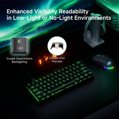 TMKB 60% Compact Mechanical Gaming Keyboard