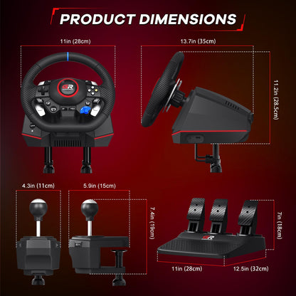 Multi-Platform Racing Steering Wheel for Console & PC