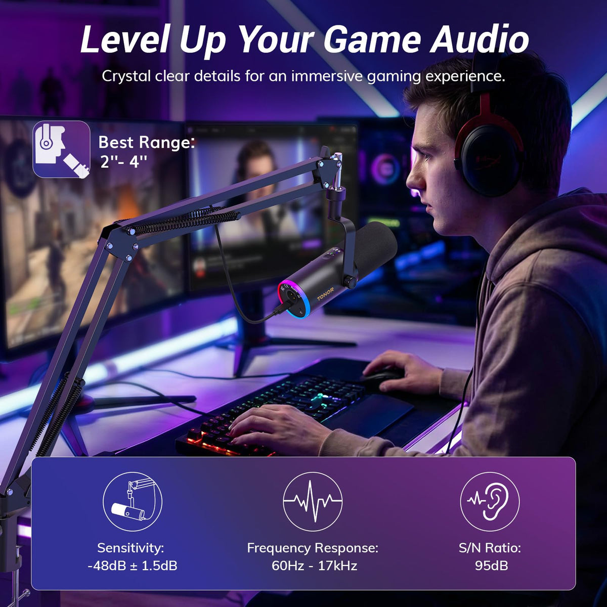 Dynamic USB & XLR Podcast Microphone with Mute