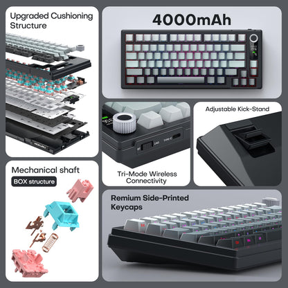 MOKURU 75% Wireless Mechanical RGB Keyboard